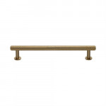 M Marcus Heritage Brass Knurled Design Cabinet Pull with Rose 160mm Centre to Centre